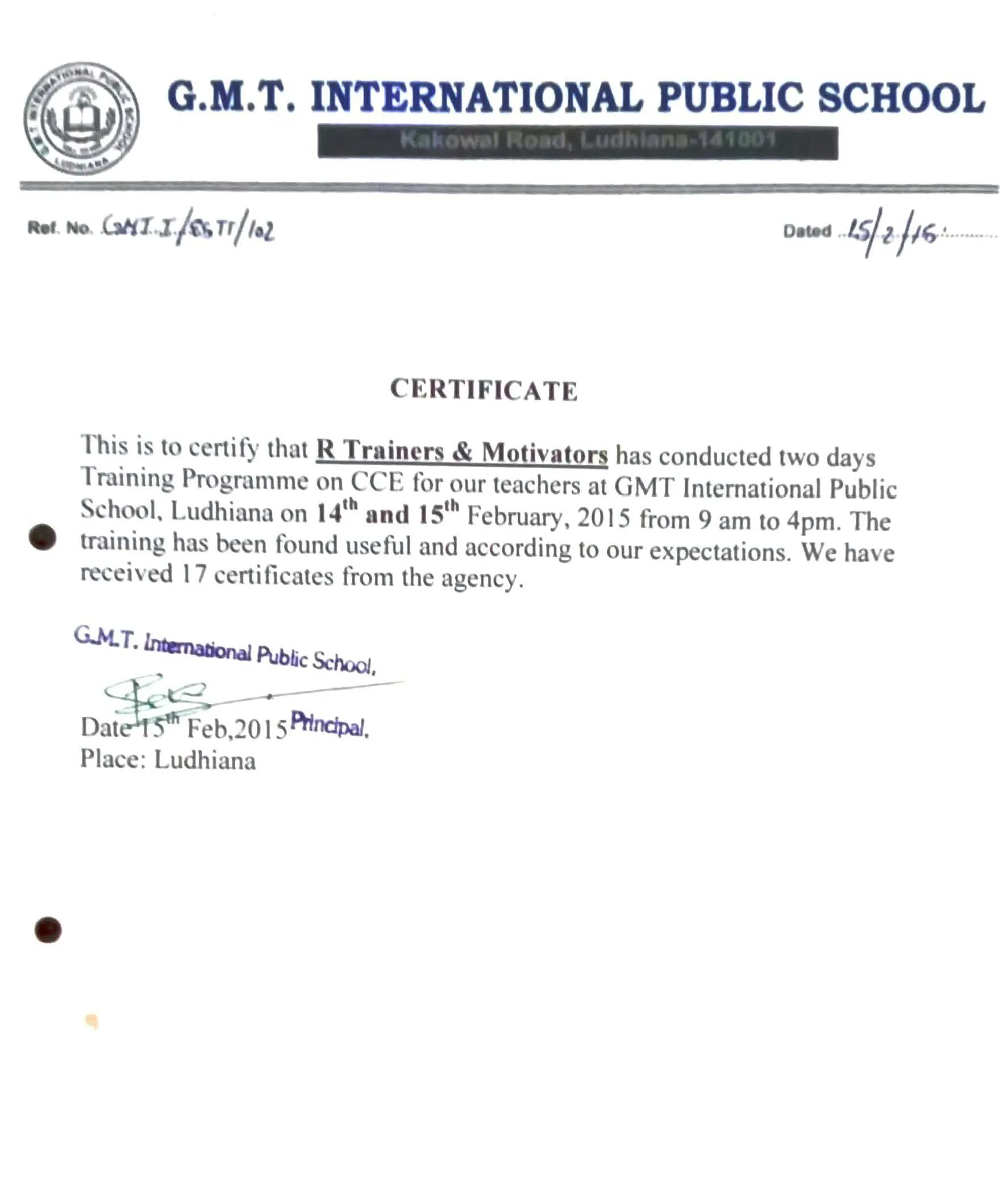Scanned testimonial 16